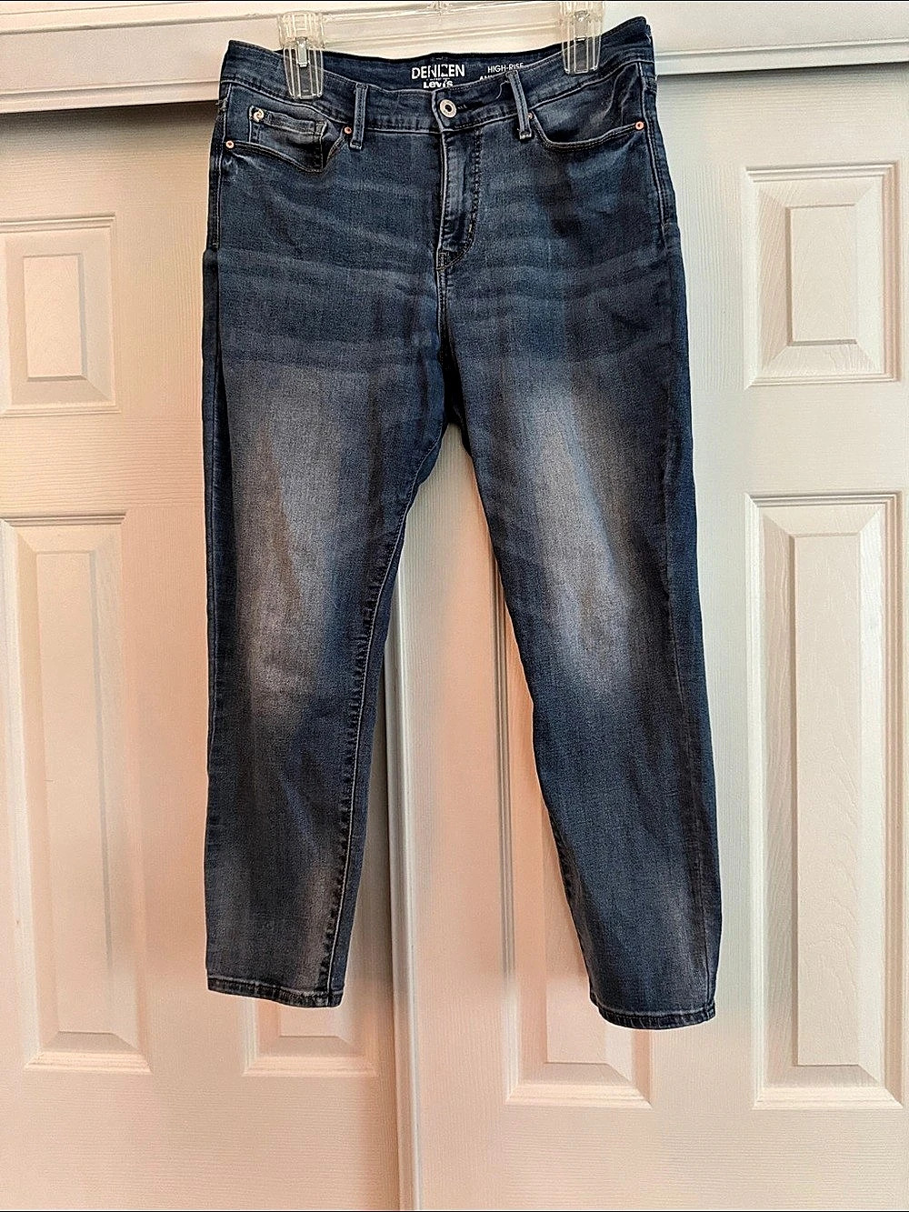 Denizen High-Rise Ankle Skinny Jeans Blue Waist 29